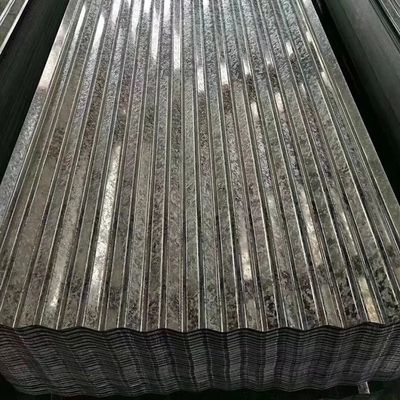 0.13-0.5mm Gi Corrugated Roofing Sheet , 60-95HRB Corrugated Galvanized Sheet Metal