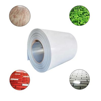 PPGI / PPGL Printed Steel Sheet Coil Custom Length 0.13mm-0.7mm Thickness