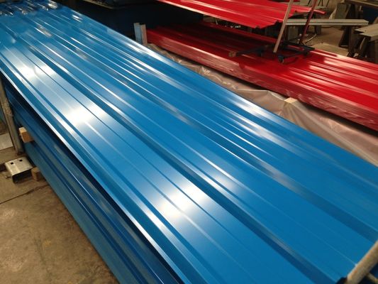 0.13-0.5mm Gi Corrugated Roofing Sheet , 60-95HRB Corrugated Galvanized Sheet Metal