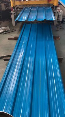 1000-6000mm Corrugated Color Roofing Sheet / Zero Spangle Corrugated Metal Panels