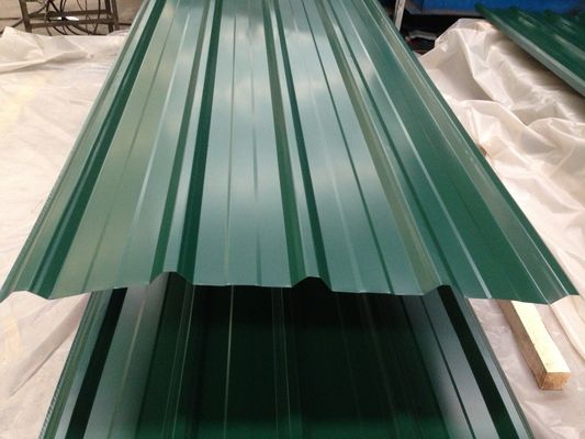 0.13-0.5mm Gi Corrugated Roofing Sheet , 60-95HRB Corrugated Galvanized Sheet Metal
