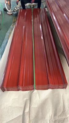 1000-6000mm Corrugated Color Roofing Sheet / Zero Spangle Corrugated Metal Panels