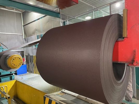 Anti Scratch Painted Sheet Metal Coils 0.2mm-0.70mm Prepainted Matt Steel Coil