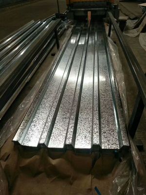 Big Spangle Corrugated Steel Sheet 60-95HRB Surface Hardness White Color